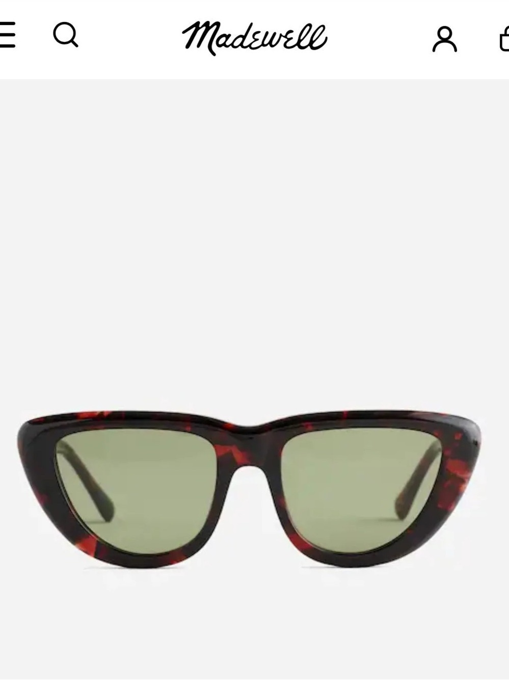 Madewell NWT Oversized Angular Sunglasses Whisky Tort $75 Retail